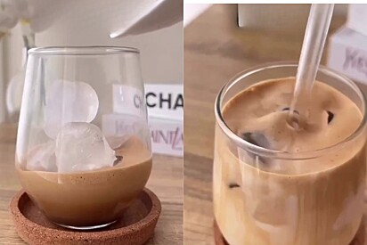 Café gelado com leite condensado