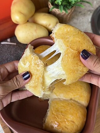 Pão de Batata Recheado e delicioso