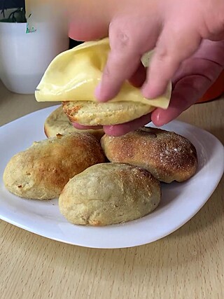 Pão de batata doce tipo bisnaguinha